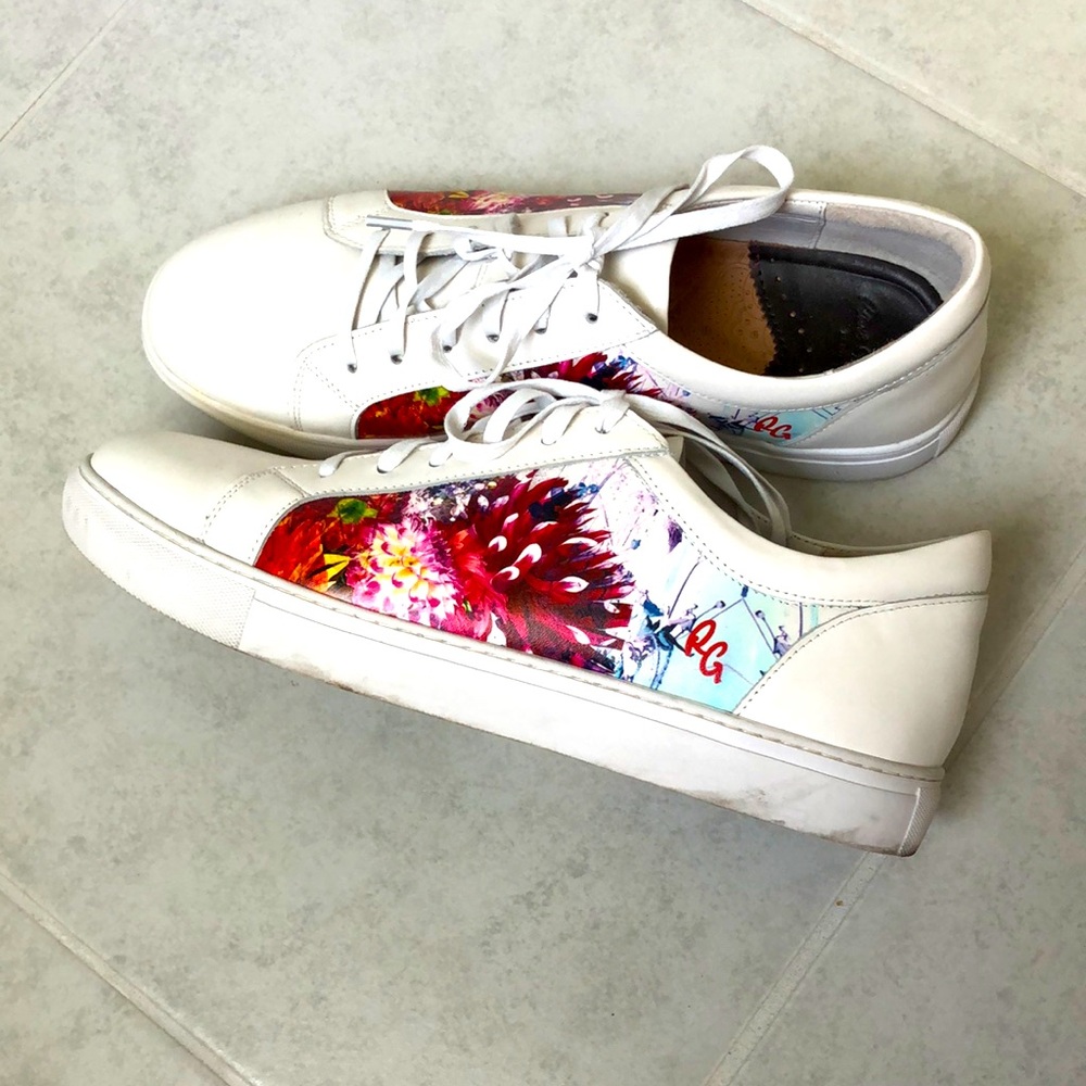 White and Multicolor Women's Sneakers